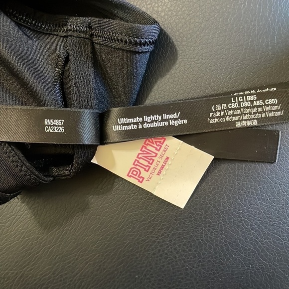 Victoria’s Secret Sport Bra Pink Ultimate Lightly Lined Removable Padding NEW - Picture 7 of 11